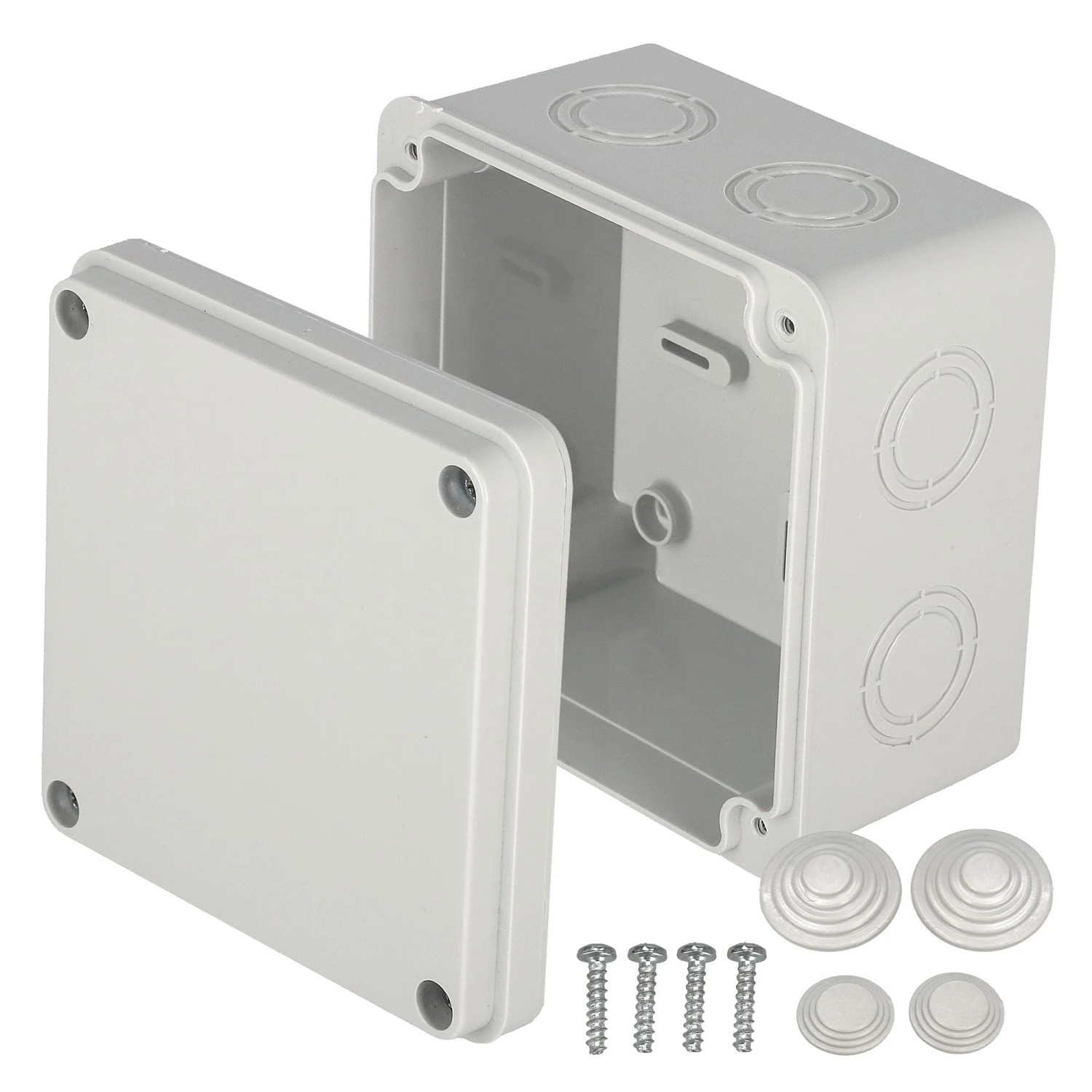 EDO Abzweigkasten Aufputz 110 x 110 x 74 mm Grau IP65 ABS