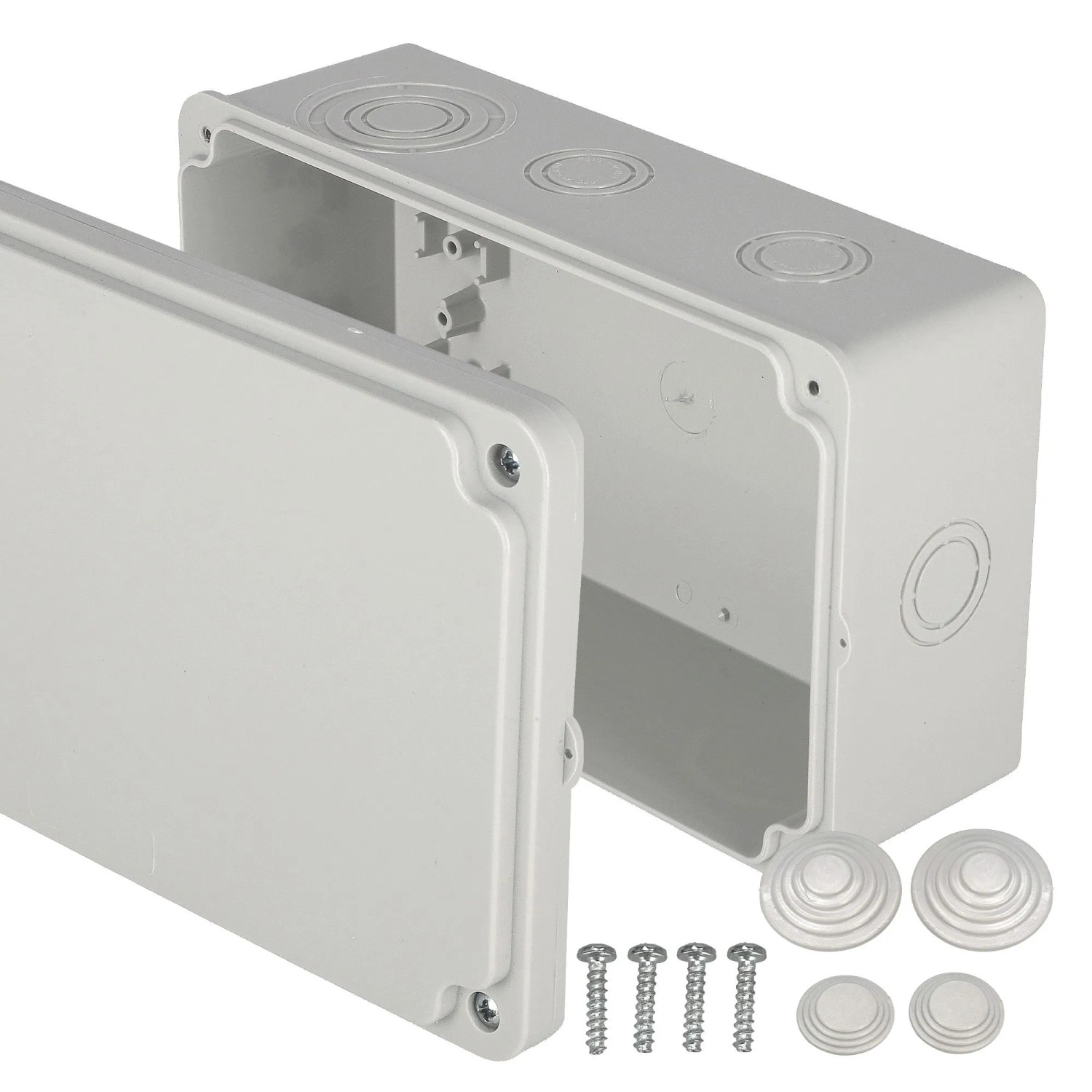 EDO Abzweigkasten Aufputz 210 x 120 x 74 mm Grau IP65 ABS