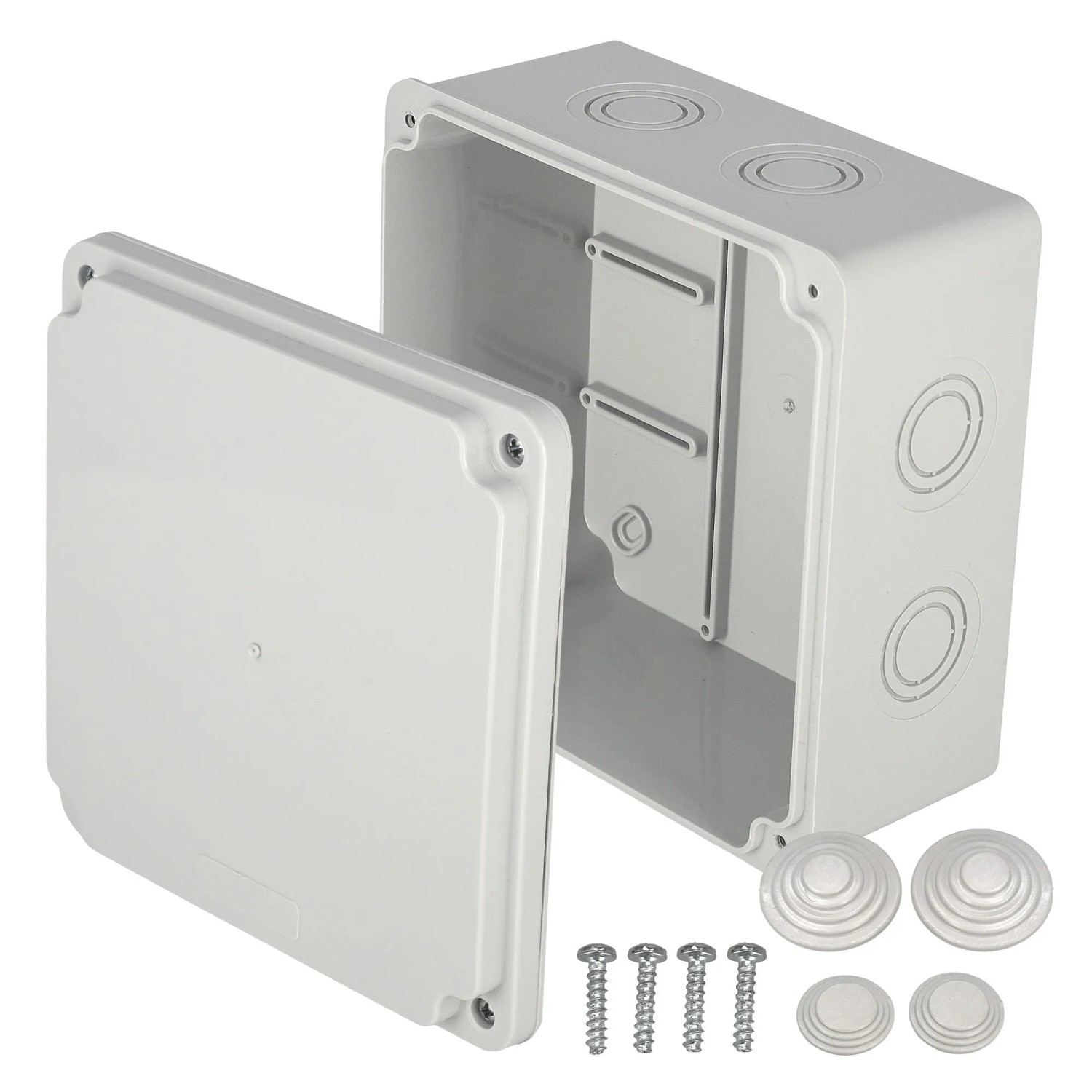 EDO Abzweigkasten Aufputz 150 x 150 x 80 mm Grau IP65 ABS