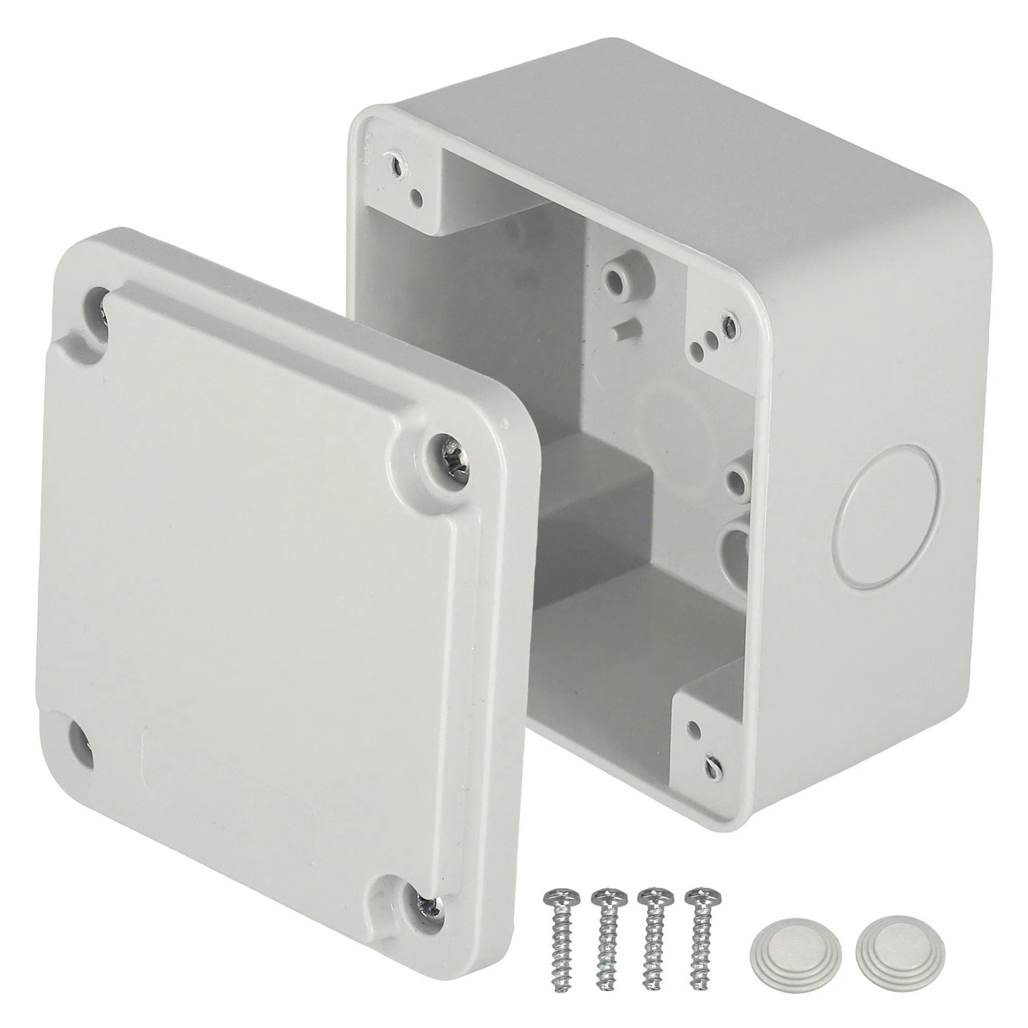 EDO Abzweigkasten Aufputz 85 x 85 x 50 mm Grau IP65 ABS