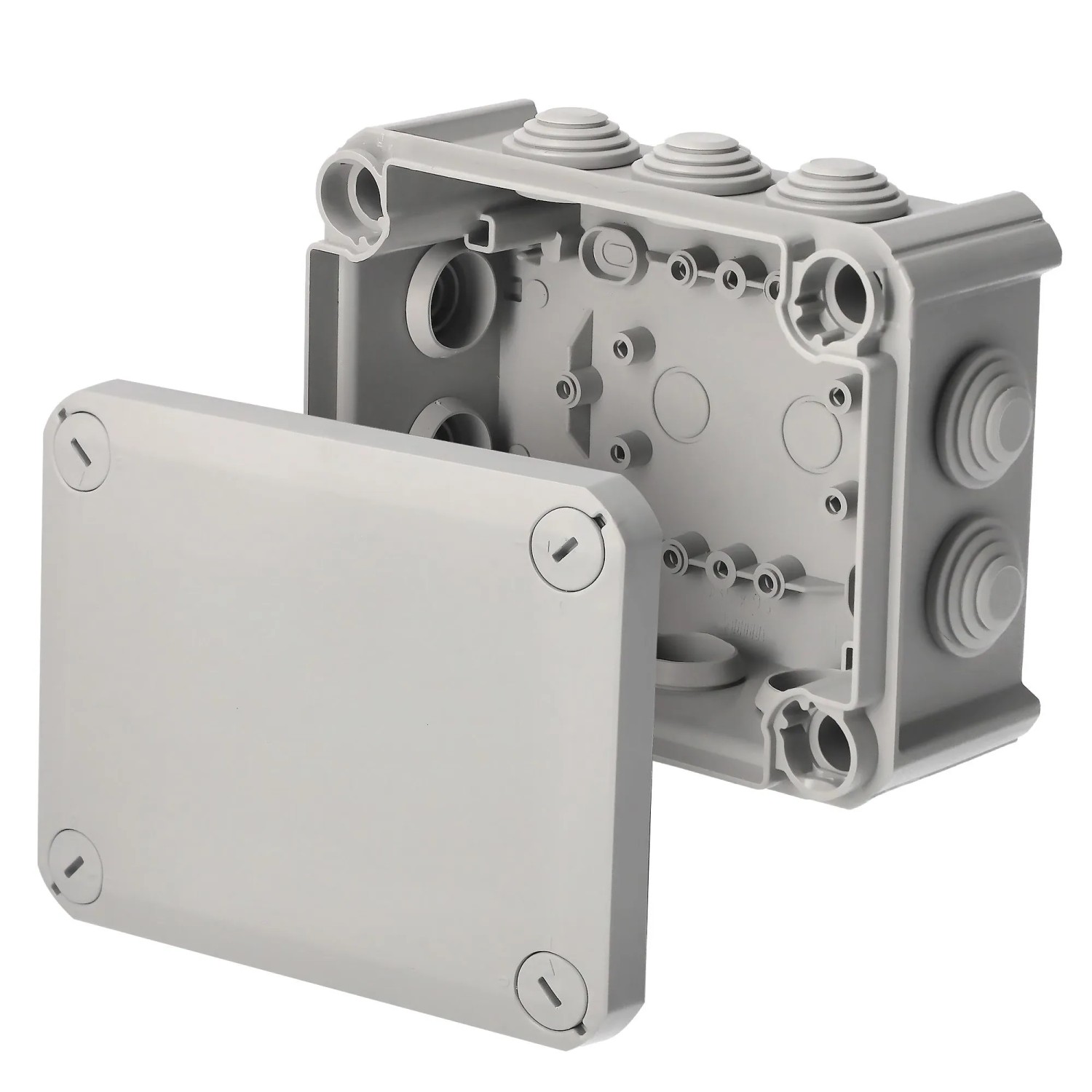 EDO Aufputz-Abzweigdose IP66 150 x 115 x 65 mm Grau PP UV-beständig für Innen und Außen