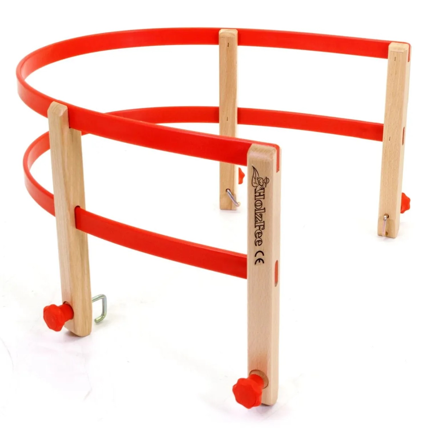 HolzFee Schlittenlehne Flexibel Rückenlehne Buche Kunststoff RL S Rot