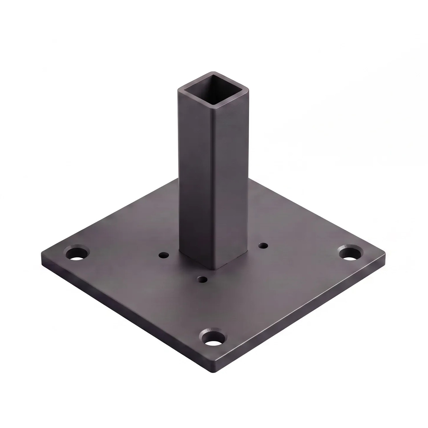 GEWA Aluminium Pfosten Bodenplatte Aufdübelplatte 140x140 mm für Zaun- und Torpfosten