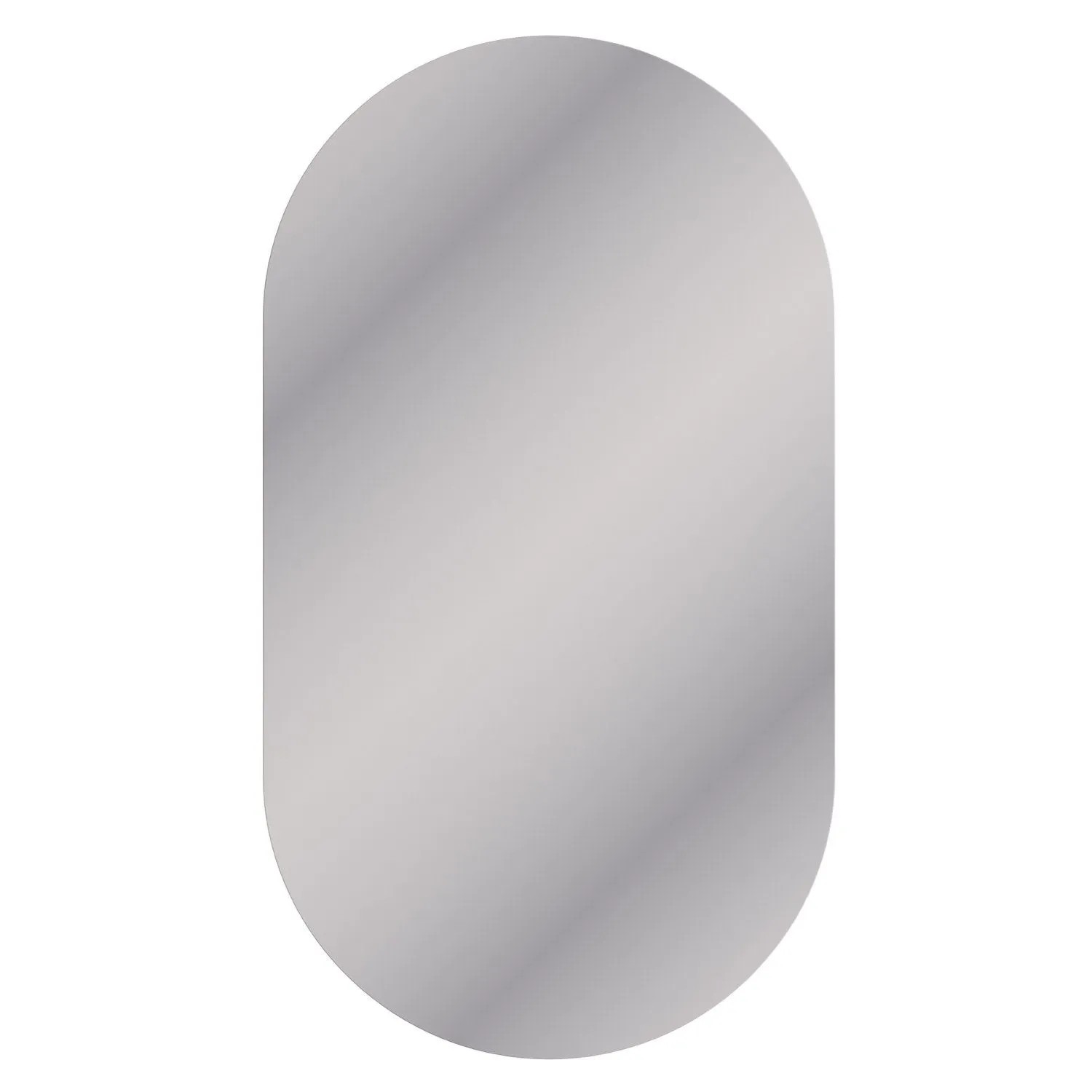 Planetmöbel Spiegel Oval 50 x 90 cm Rahmenlos Ohne Beleuchtung