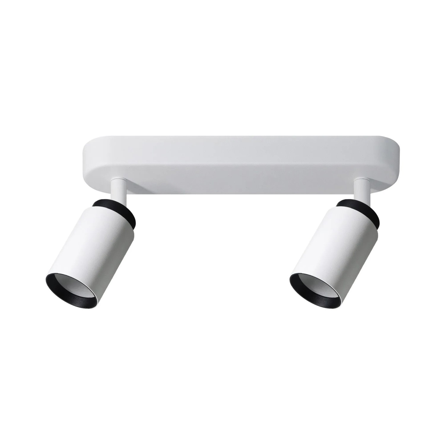 EDO Deckenstrahler GU10 2-Flammig Weiß-Schwarz Moderne Deckenlampe Spot Drehbar Schwenkbar MALGA DUO