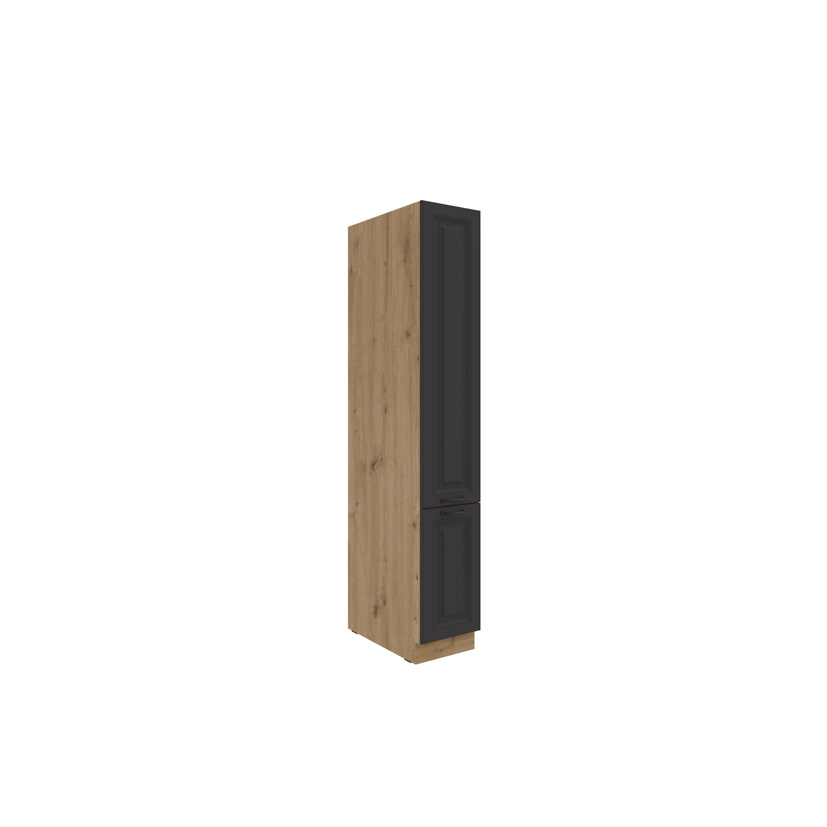 Küchen Apothekerschrank 30 cm Stilo Grau + Artisan Küchenzeile Küchenblock