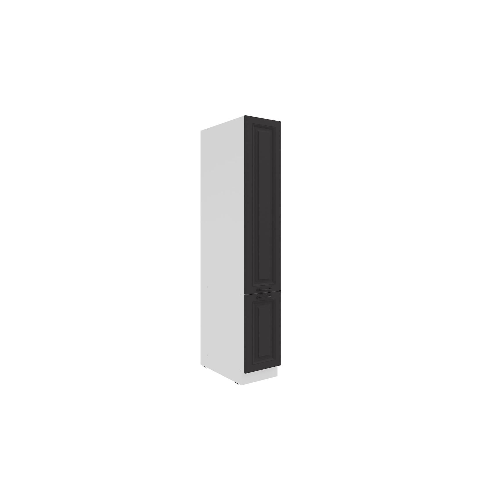 Küchen Apothekerschrank 30 cm Stilo Grau + Weiß Küchenzeile Küchenblock