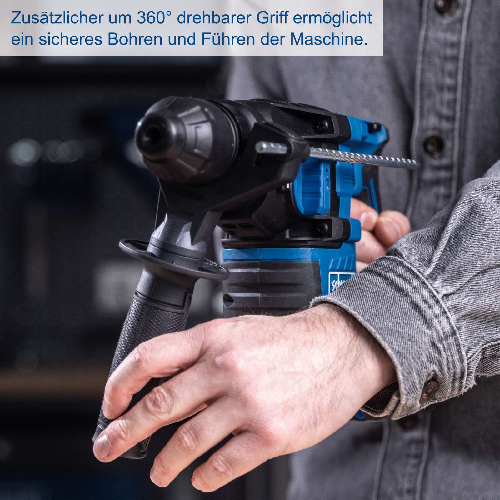 Akku-Bohrhammer BC-DH300DFS-X Scheppach - 20V | 2,8J Schlagkraft | 4440bpm | SDS-Plus | inkl. 4Ah Akku + 2,4A Ladegerät Bild 2