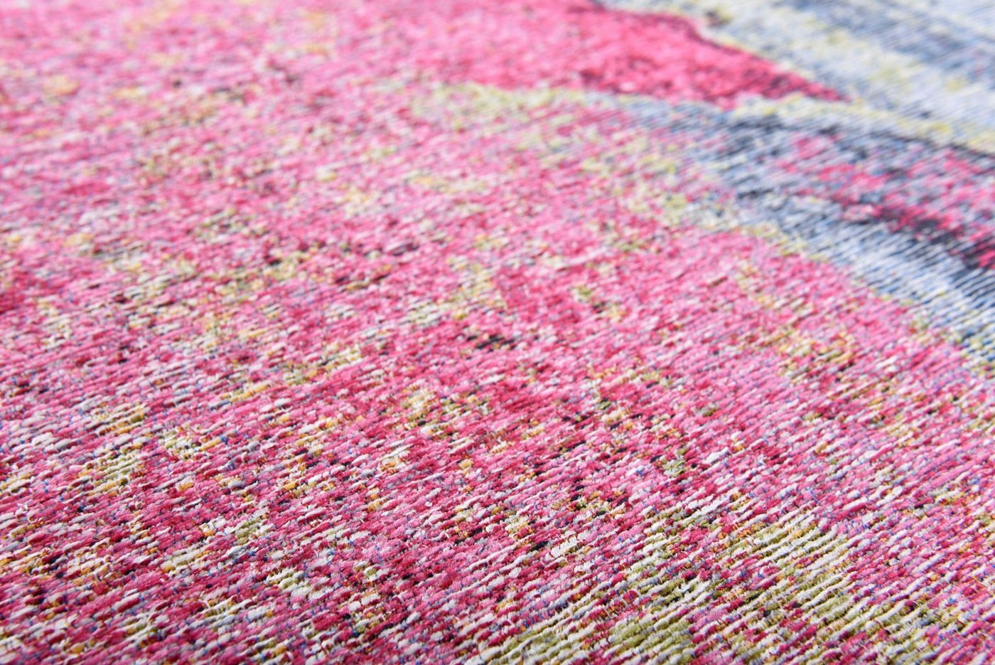 Gino Falcone Teppich Cosima-111, rund, Höhe: 3 mm, Flachgewebe, mit Chenillegarn, modernes Design, auch in rund