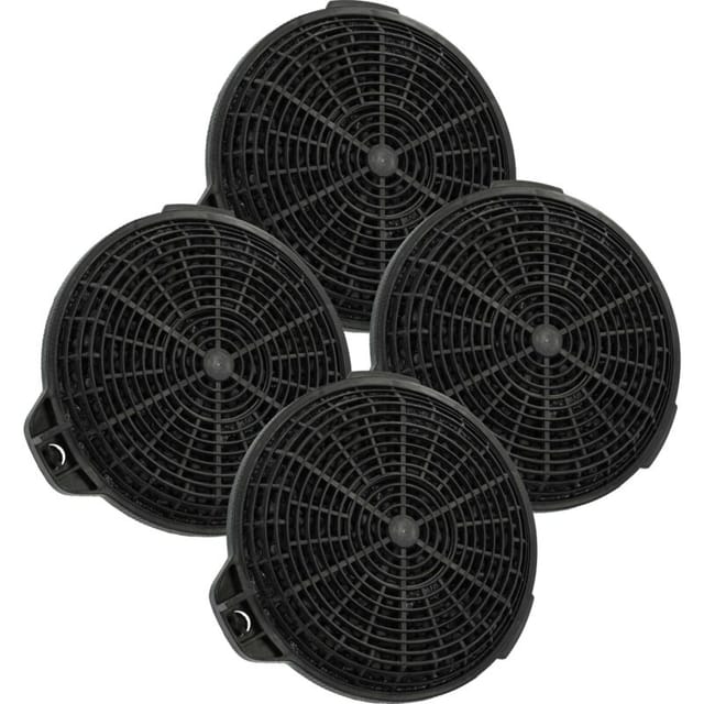 4x Aktivkohlefilter kompatibel mit Cooke & Lewis CLCGB60, CLAG60, CL60CGRF, CL60CGBLRF, CLCGB970, CLCGB70 Dunstabzugshaube - 13,25 cm - Vhbw