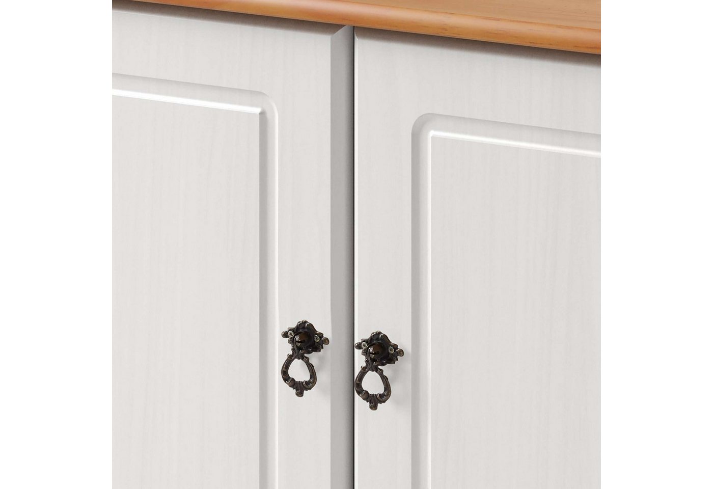 OTTO home Waschbeckenunterschrank Finca aus massivem Kiefernholz, Siphonausschnitt, Breite 62 cm, Höhe 55 cm Bild 3