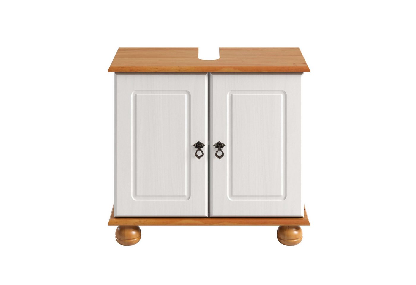 OTTO home Waschbeckenunterschrank Finca aus massivem Kiefernholz, Siphonausschnitt, Breite 62 cm, Höhe 55 cm Bild 5