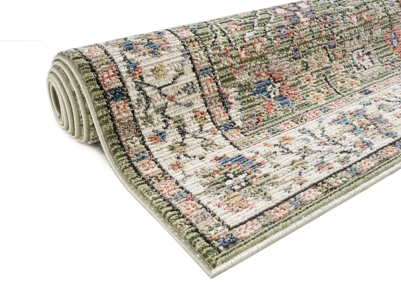 OTTO home Teppich Aylaa, Blumen-Motiv, Orient, rechteckig, Höhe: 9 mm, orientalisch, Blumen, Rahmen, Wohnzimmer, Schlafzimmer, Esszimmer Bild 5
