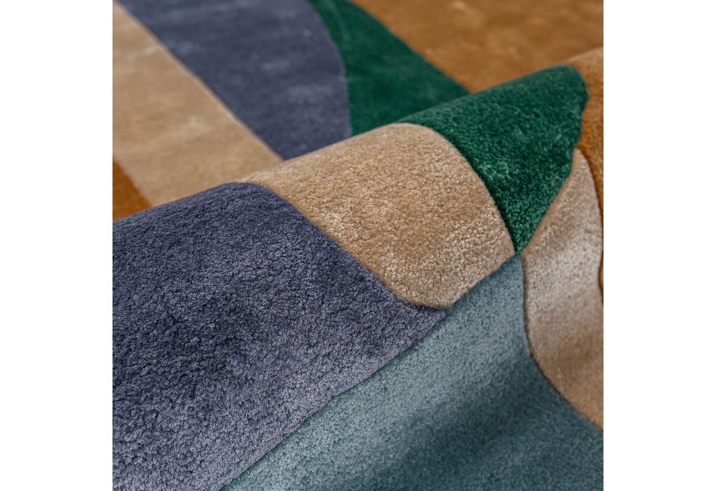 FLAIR RUGS Designteppich Polaris Viskose Teppich, rechteckig, Höhe: 8 mm, Modernes Colour-Blocking-Muster Bild 2