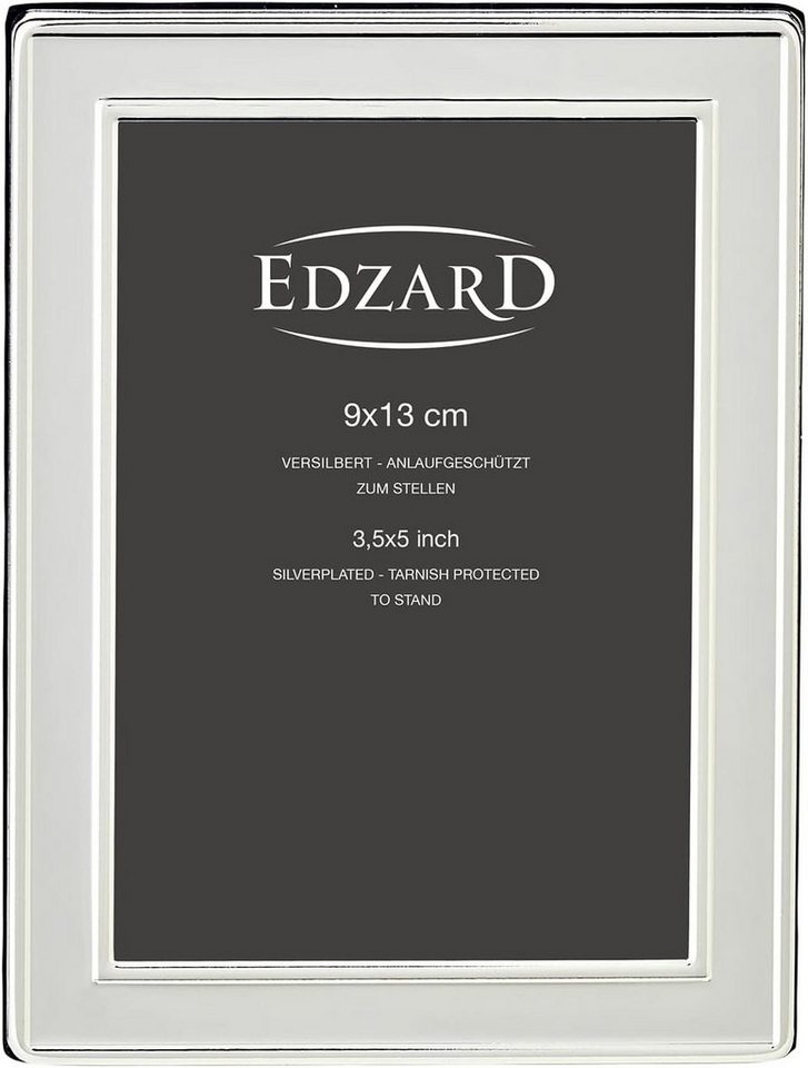 EDZARD Bilderrahmen Nardo, versilbert und anlaufgeschützt, für 9x13 cm Foto Bild 3