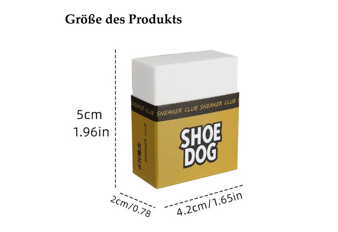 feinlux 2 PCS Sneaker radierer weiß Schmutzradierer (Set, [- Schuhpflege Reinigung Radiergummi Schmutzradierer (2-St) Kompakte Form, einfach zu tragen, Keine Wasserreinigung erforderlich) Bild 5