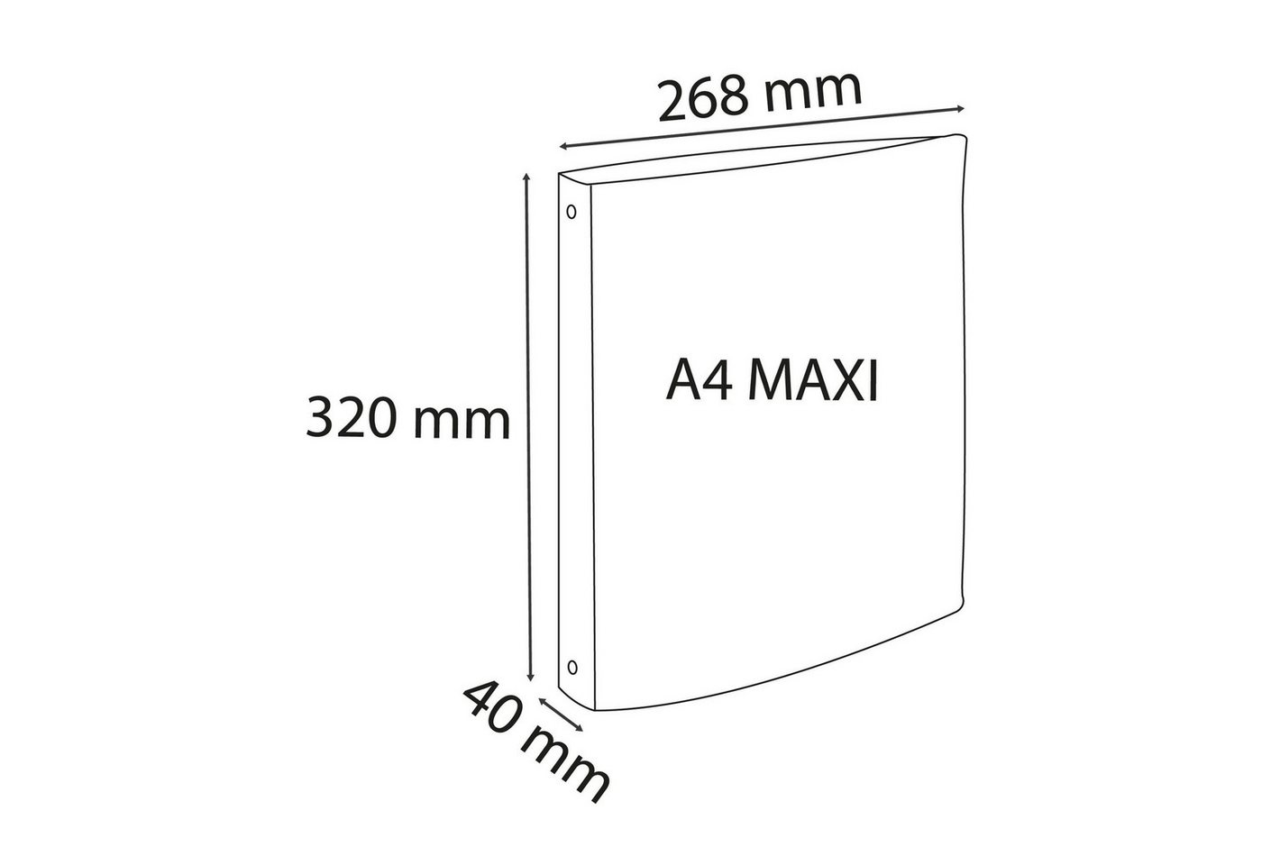 EXACOMPTA Ringbuchmappe Exacompta Ringbuch A4+ Opak 2R 30mm schwarz Bild 3