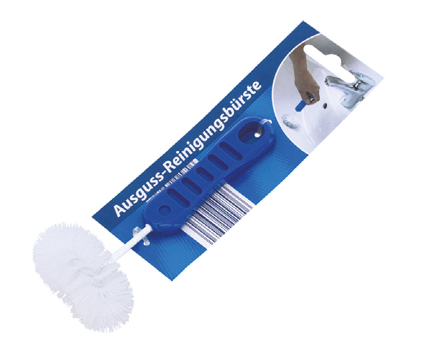 Reinigungsschwamm Abfluss Reinigungsbürste Grau 1 Stück, Abflussbürste Rohrbürste Reinigungsbürste Spülbürste Drainagebürste