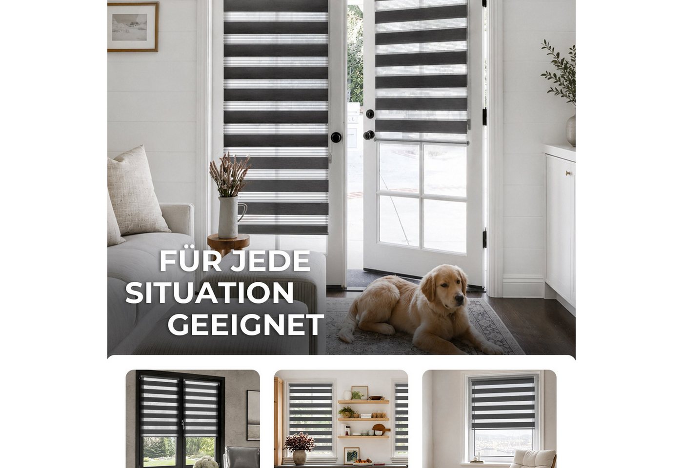 Doppelrollo Zevra Doppelrollo Duo Rollo 35x120cm dunkelgrau dunkelgrau, Victoria M., halbtransparent, ohne Bohren, freihängend, verschraubt, Feuchtraumgeeignet, Sichtschutz oder Durchsicht