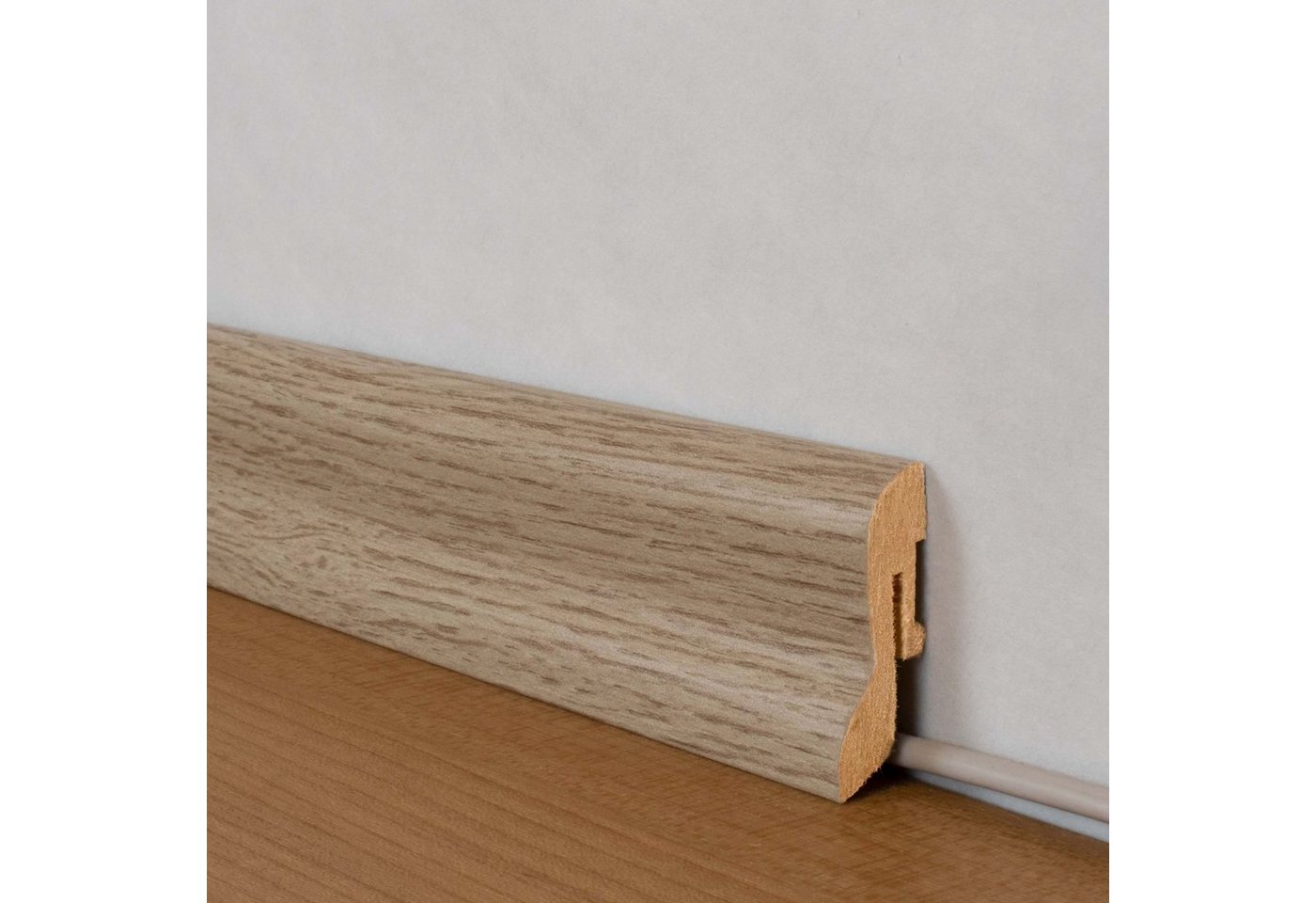 PROVISTON Sockelleiste MDF, 20 x 40 x 2500 mm, Eiche beige, Fußleiste, MDF foliert Bild 4