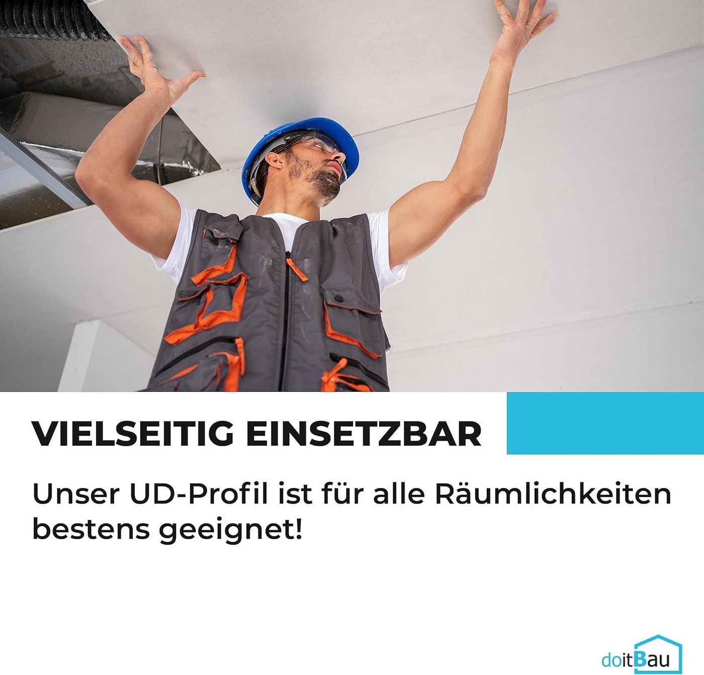 doitBau Deckenprofil 100 Profile UD Wandanschlussprofil 28x27 je 3m (100-St) Bild 3
