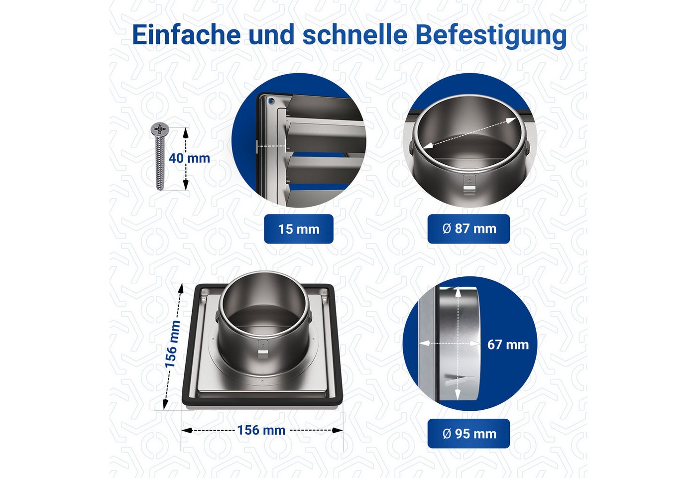 VIOKS Lüftungsgitter Außenjalousie mit beweglichen Luftklappen, für 100er Luftführungssysteme Bild 3
