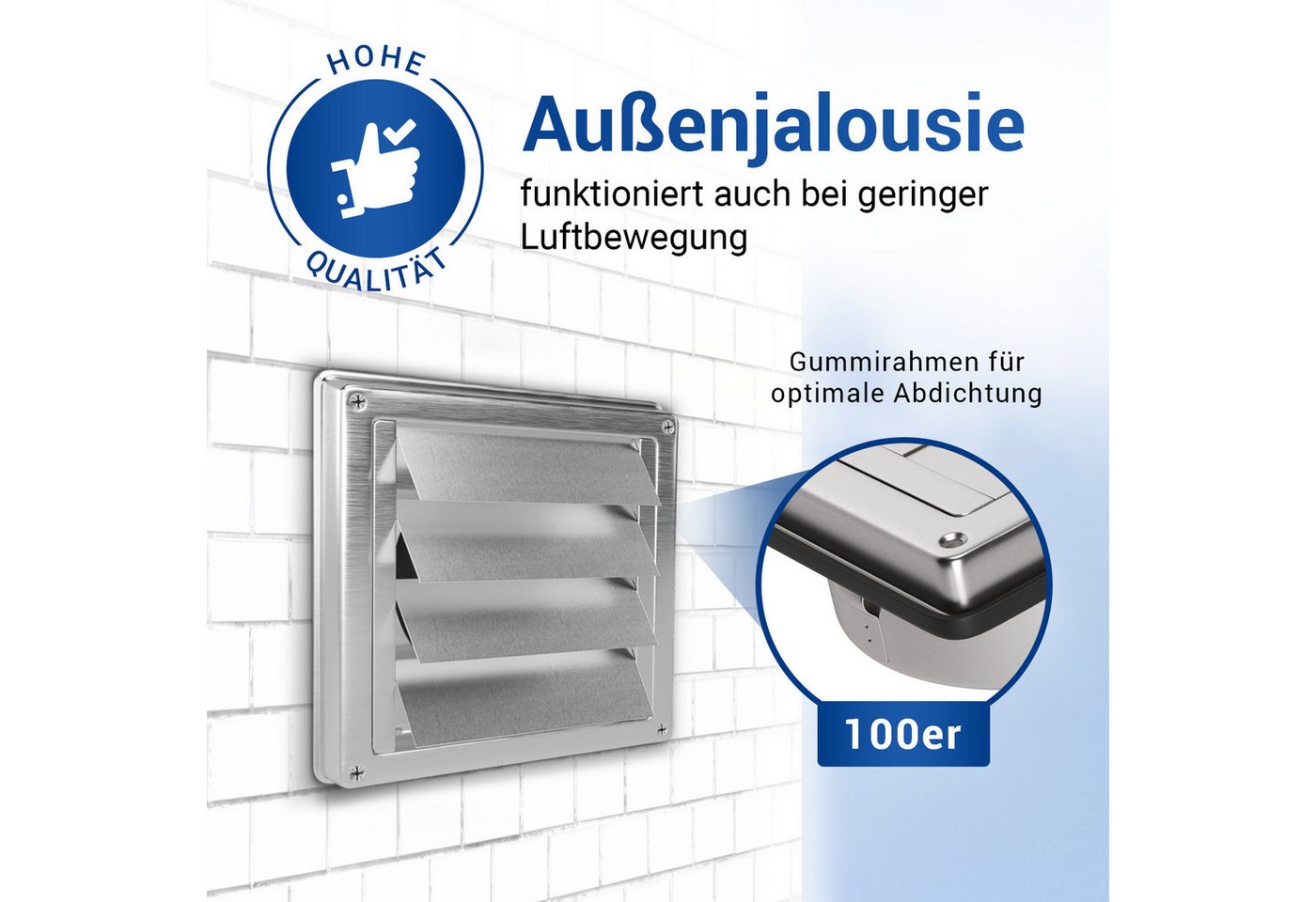 VIOKS Lüftungsgitter Außenjalousie mit beweglichen Luftklappen, für 100er Luftführungssysteme Bild 4