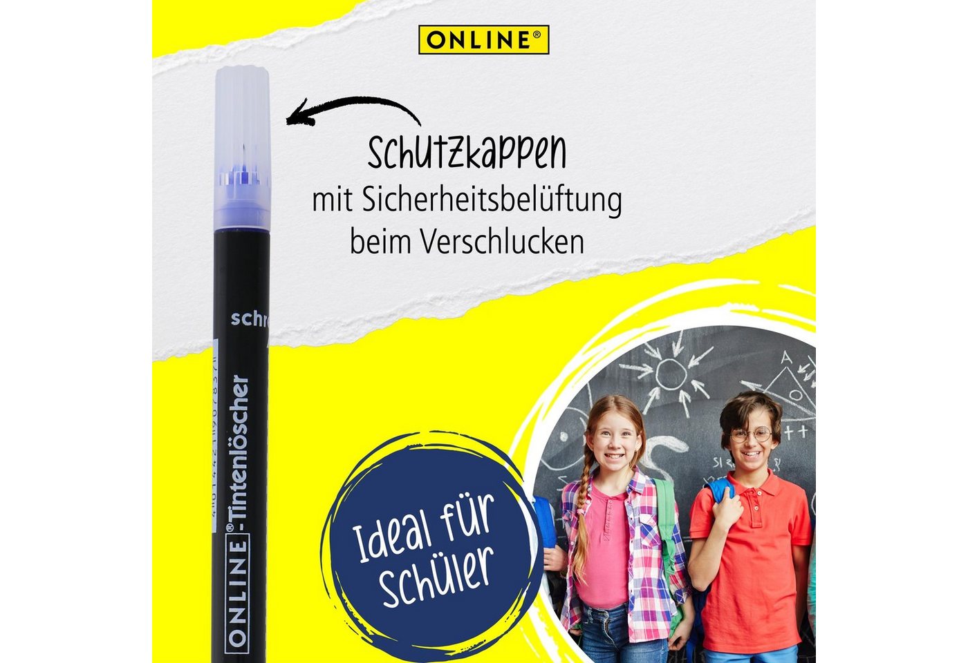Online Pen Tintenkiller Tintenlöscher, Set mit 6 Tintenlöscher in Grün und Schwarz