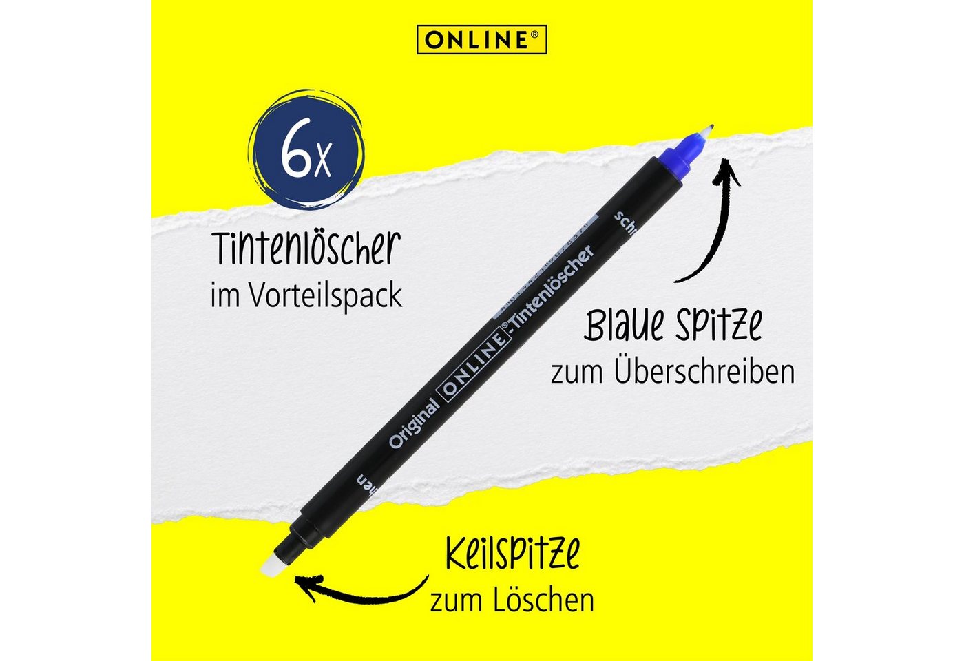 Online Pen Tintenkiller Tintenlöscher, Set mit 6 Tintenlöscher in Grün und Schwarz Bild 2
