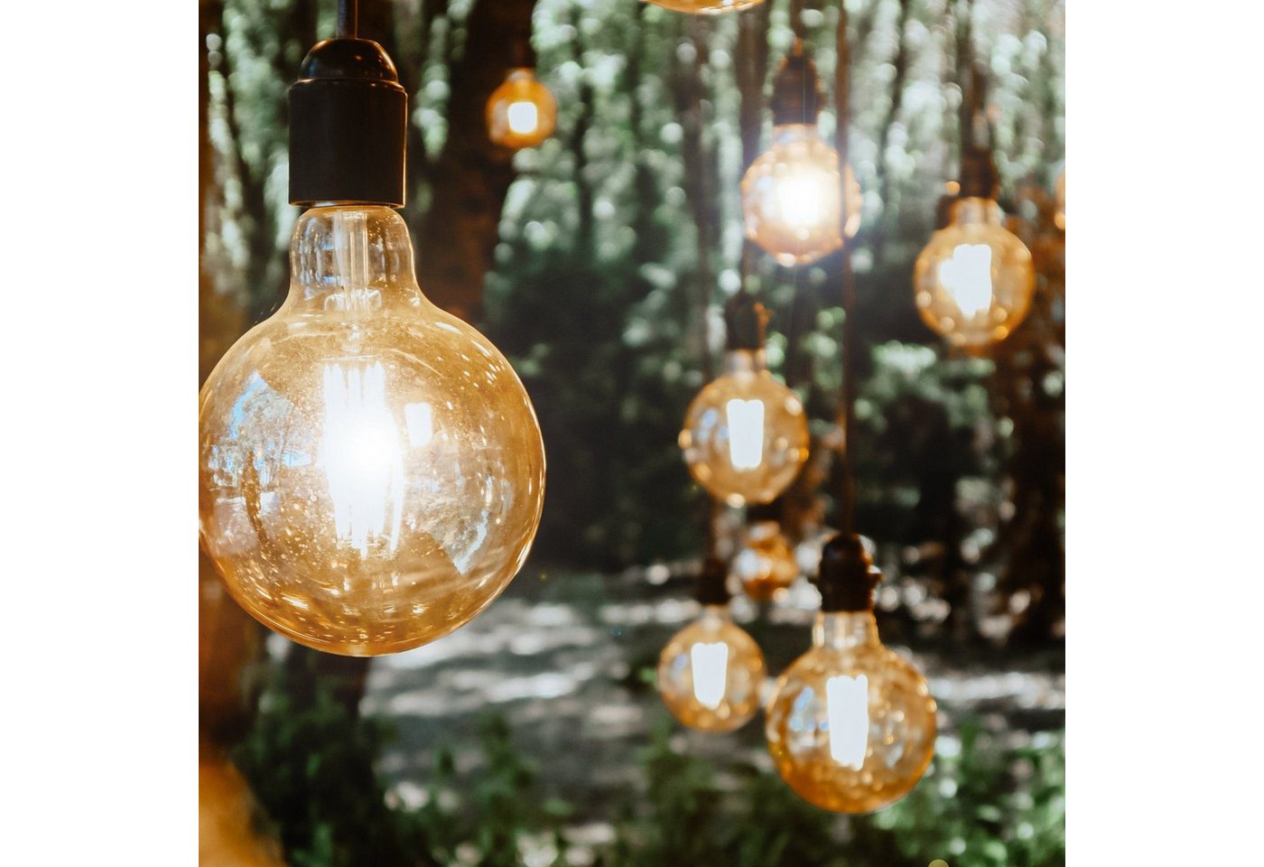 ZMH LED-Leuchtmittel G95 E27, LED Glühbirne 4 W, 2700 K warmweiß, Vintage Filament, E27, 6 St., warmweiß, nicht dimmbar Bild 5