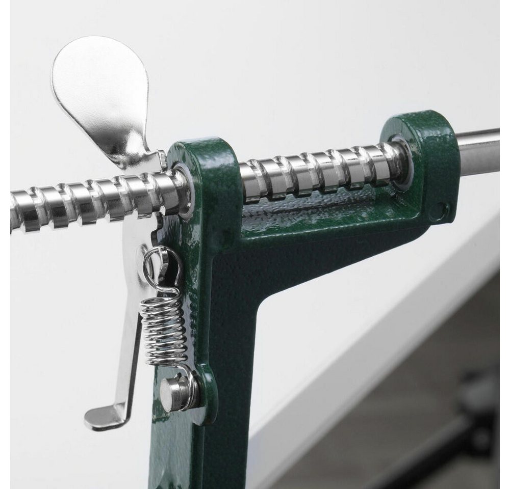 WESTMARK Sparschäler mit Schraubzwinge zur Tischmontage, Edelstahl/Aluminium, Apfeltraum