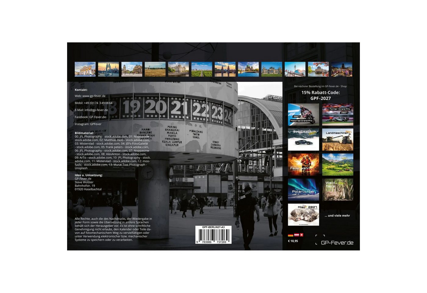 Wandkalender Berlin - Zwischen Spree und Skyline - 2027 - Kalender DIN A3 Bild 4
