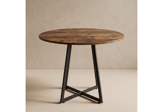 SCENA LIVING Küchentisch Runder Tisch auf kreuzförmigem Gestell, Ø 80 cm x 72 cm