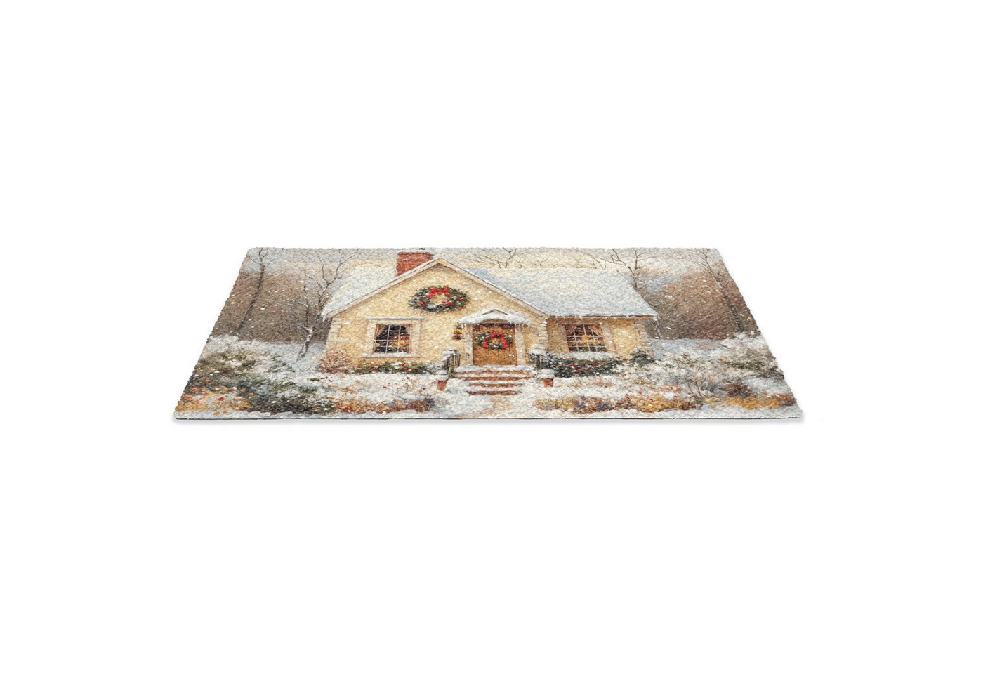 MuchoWow Fußmatte Weihnachten - Zuhause - Winter - Schnee, Rechteckig, innen Schmutzfangmatte, Tür, Schmutzfänger Flur, Teppich 60x40 cm Bild 3
