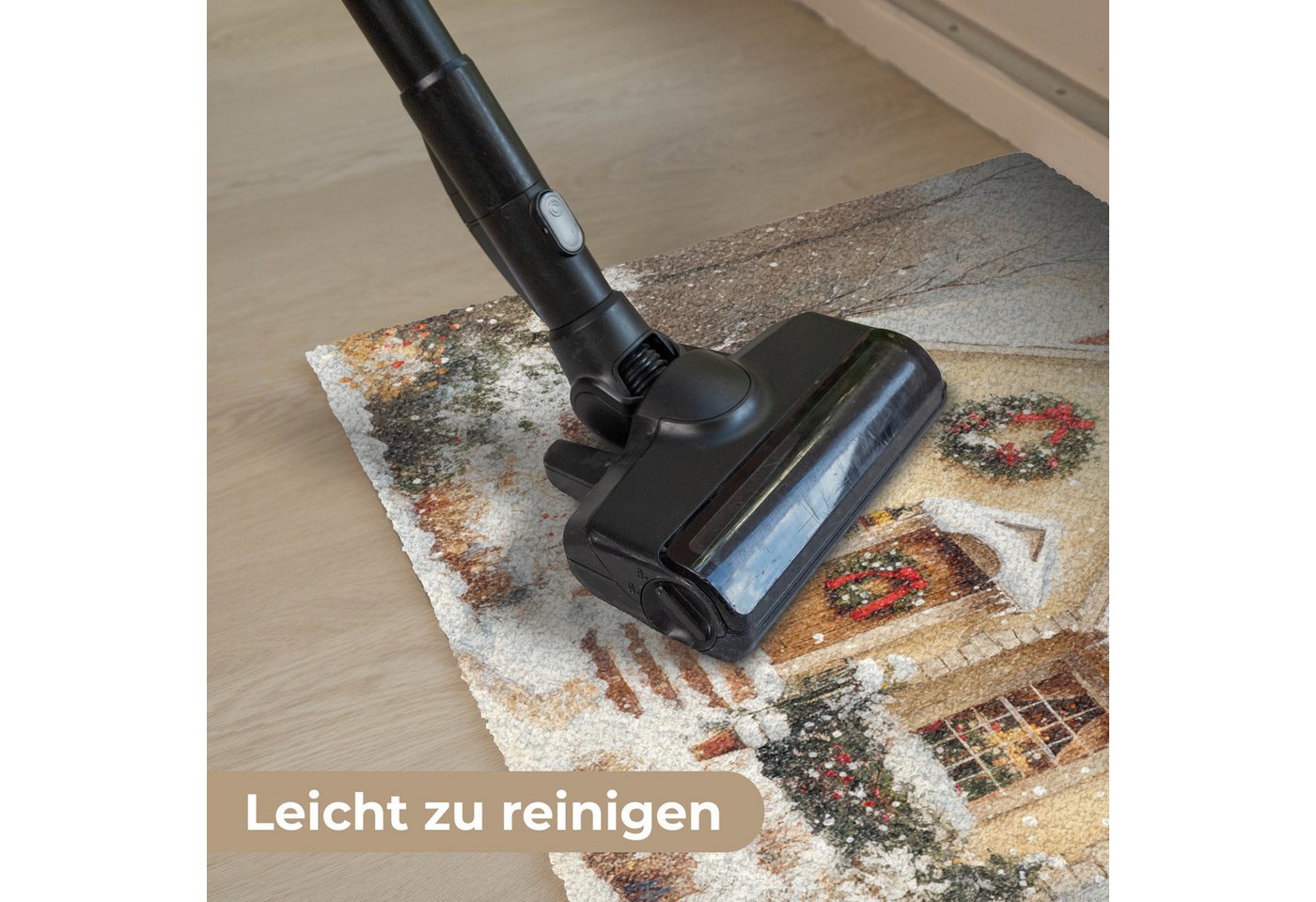 MuchoWow Fußmatte Weihnachten - Zuhause - Winter - Schnee, Rechteckig, innen Schmutzfangmatte, Tür, Schmutzfänger Flur, Teppich 60x40 cm Bild 4