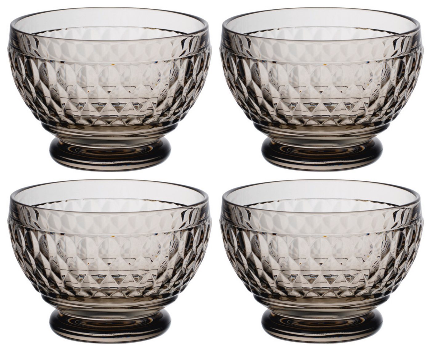 Villeroy & Boch Dessertschale Boston Coloured, Kristallglas, Spülmaschinengeeignet, Grau, Boston, H: 8.1cm Bild 5