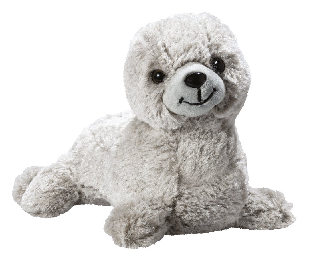 mbw Grußkarten Stofftier - Schmusetier - Minifeet - Höhe: 20cm - Robbe Selena