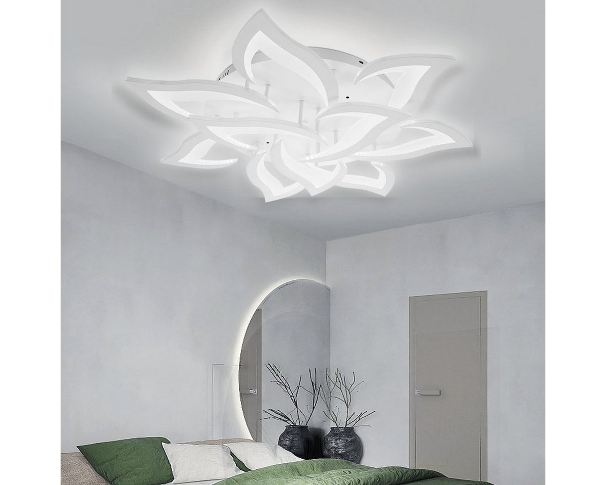 oyajia Deckenleuchte 10 Köpfe LED Deckenleuchte 82cm, Blumenförmiges Wohnzimmer Deckenlampe, LED fest integriert Bild 4