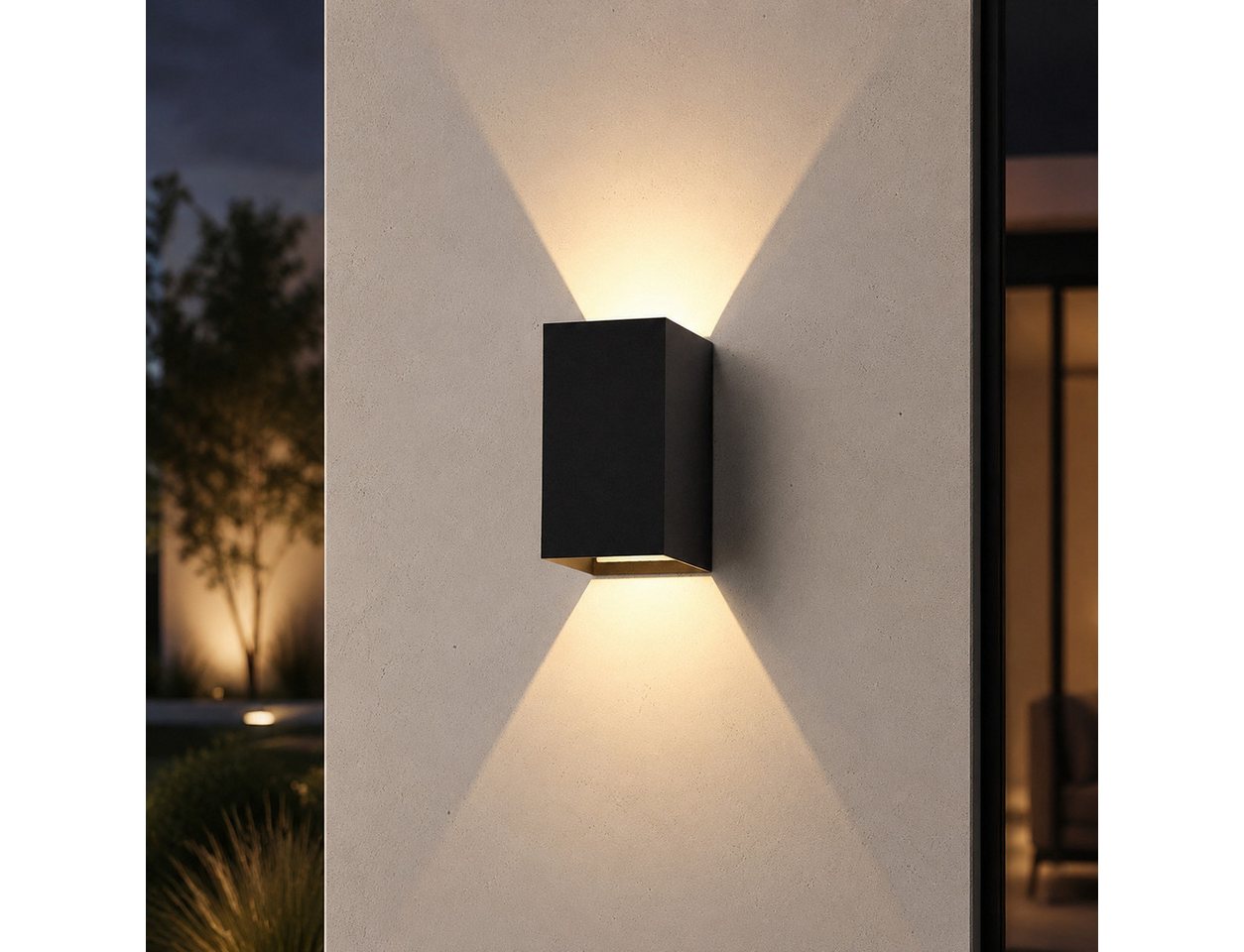 ZMH LED Wandleuchte Up Down Flurlampe Einstellbarer Strahl für Schlafzimmer Wohnzimmer, ‎Energieeffizient, LED fest integriert, Warmweiß, Treppenlampe,Flurlampe,Warmweiß,wandlampe aussen