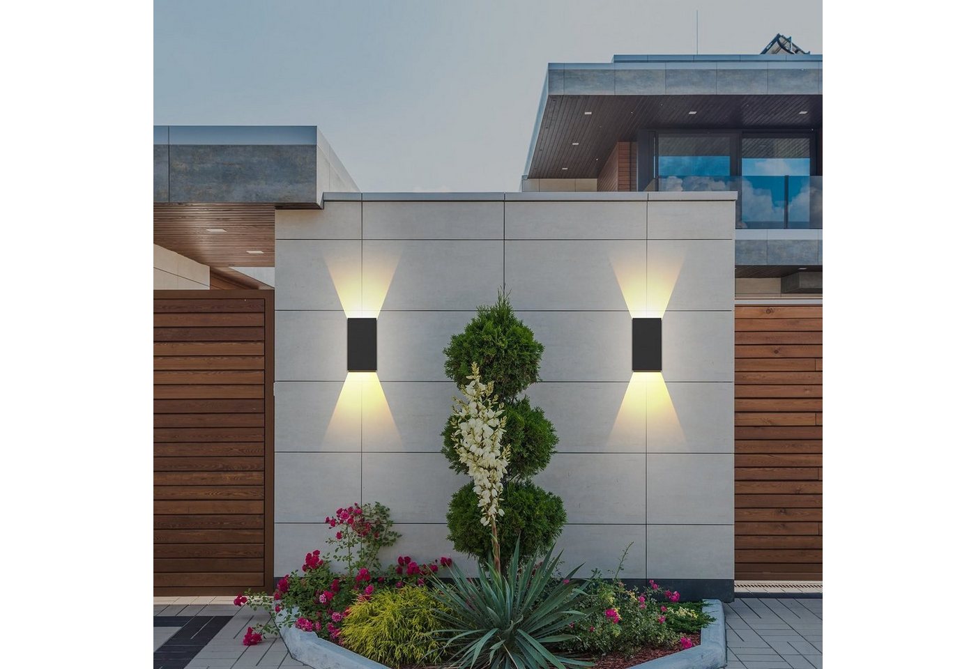 ZMH LED Wandleuchte Up Down Flurlampe Einstellbarer Strahl für Schlafzimmer Wohnzimmer, ‎Energieeffizient, LED fest integriert, Warmweiß, Treppenlampe,Flurlampe,Warmweiß,wandlampe aussen Bild 3