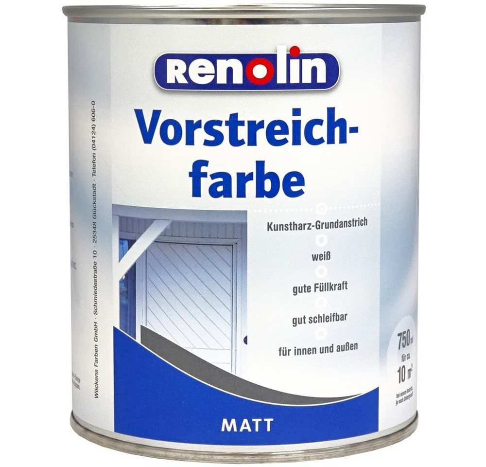 Wilckens Farben Grundierfarbe Renolin Vorstreichfarbe, Weiß matt, 750 ml Bild 2