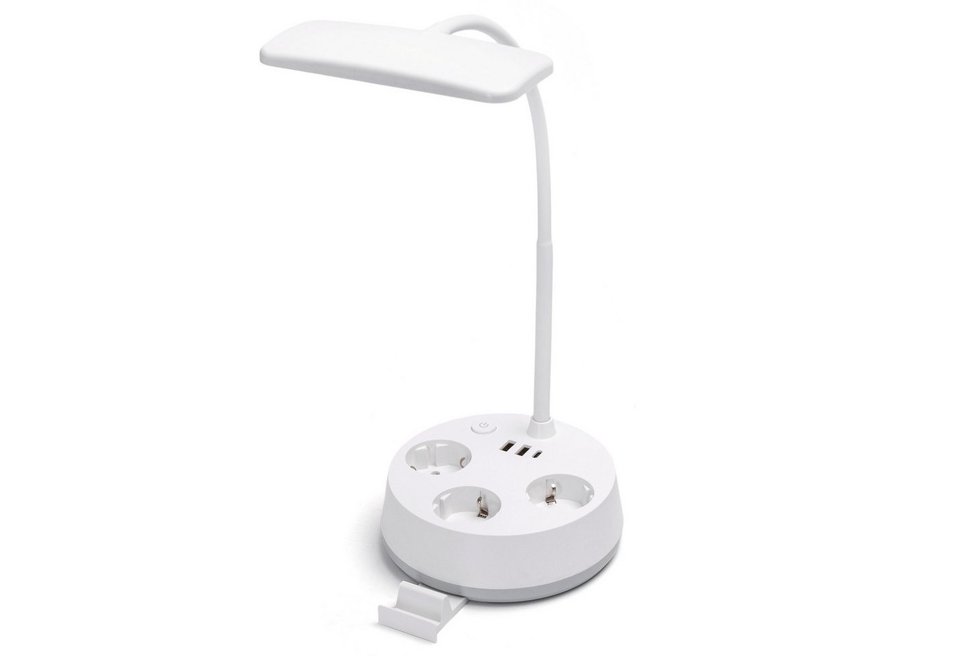 Aigostar Steckdosenleuchte Touch-Tischlampe mit USB & Typ-C, 3 Farben, Dimmen,Weiß Bild 2