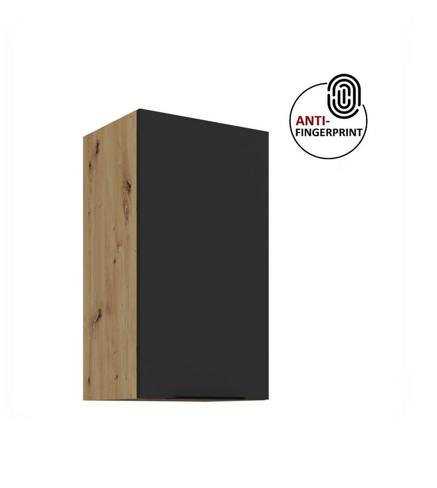 Küchen-Preisbombe Hängeschrank 40 cm Küche ARIA Schwarz Küchenzeile Küchenblock Anti Fingerprint Bild 2