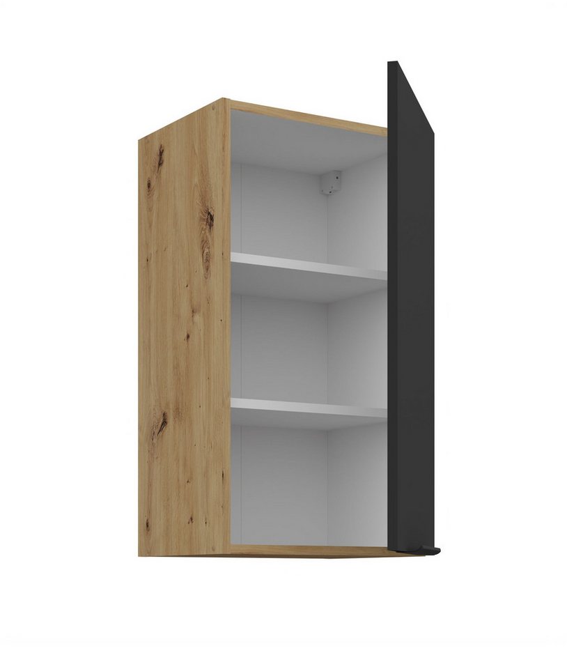 Küchen-Preisbombe Hängeschrank 40 cm Küche ARIA Schwarz Küchenzeile Küchenblock Anti Fingerprint Bild 5