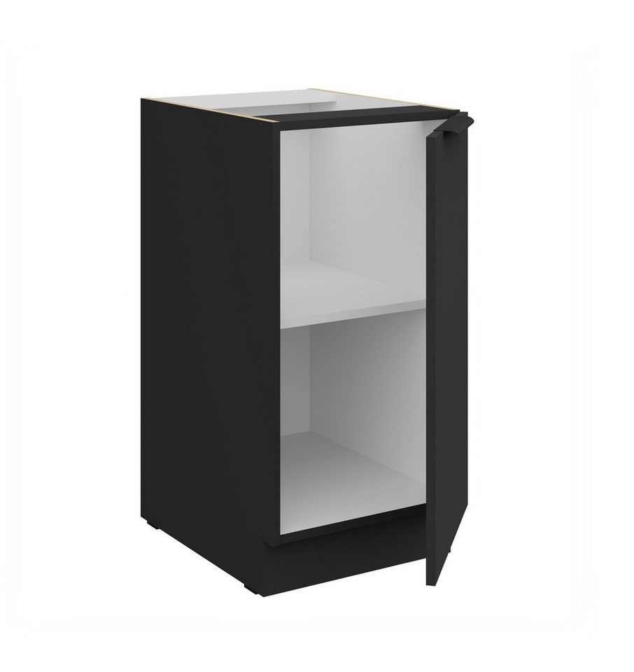 Küchen-Preisbombe Unterschrank 40 cm Küche ARIA Schwarz ultra matt Anti Fingerprint Küchenzeile Bild 4