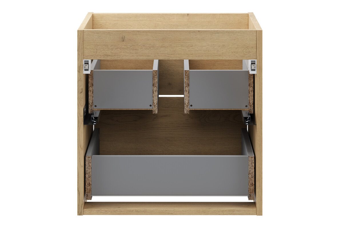 einfachgutemoebel Waschtisch-Set Waschplatz VANDA CREMONA 50cm Schubfach, ohne Oberplatte, cream oak, (Badmöbel Set, 1-St., Waschtisch Unterschrank) Bild 3