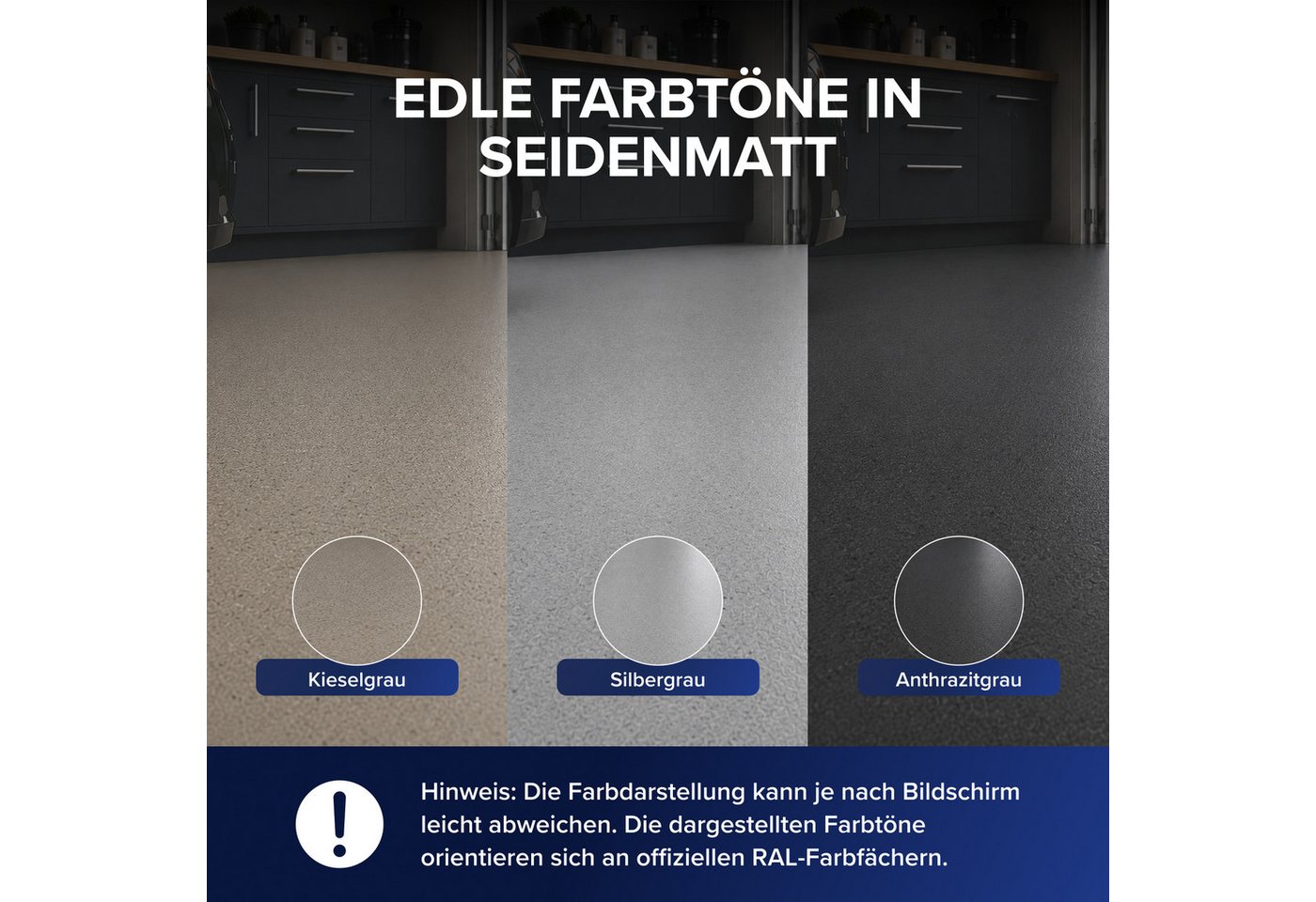 plid Bodenversiegelung Premium Garagenbodenbeschichtung Bodenbeschichtung Bodenfarbe Set, Schnelltrocknend