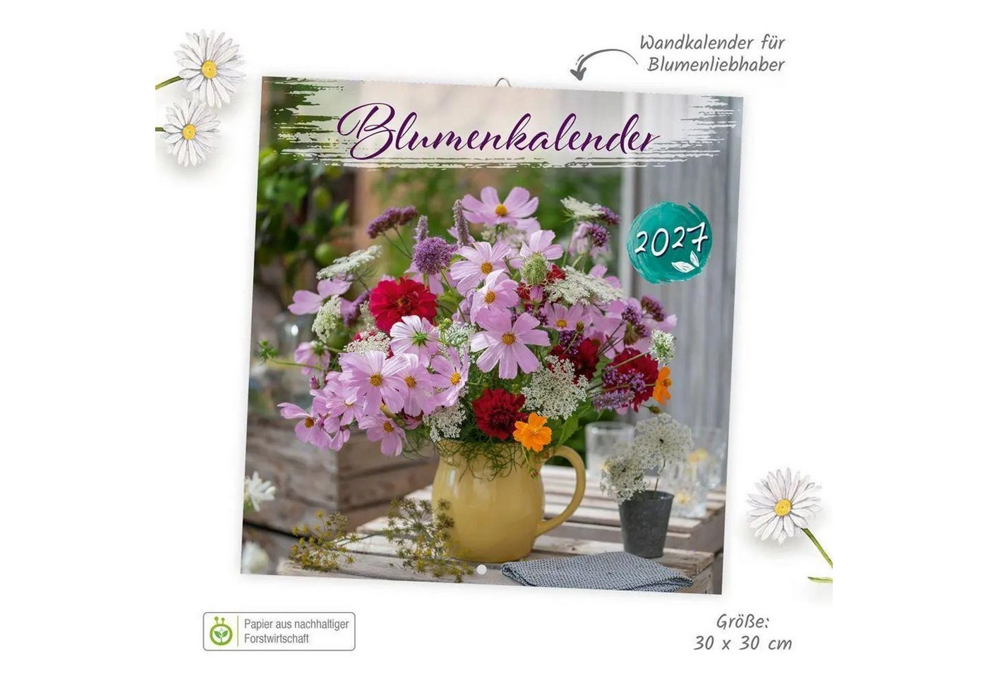 Trötsch Verlag Wandkalender TRÖTSCH - Broschürenkalender Blumenkalender 2027