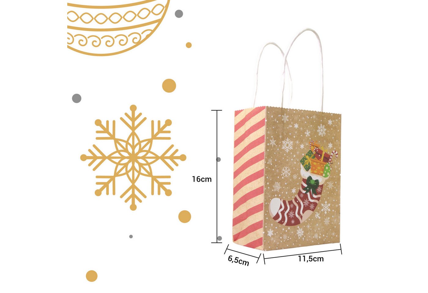 hausleben befüllbarer Adventskalender 24 Geschenktüten aus Kraftpapier (73-tlg), inkl. Sticker 1-24, 3m Paketschnur, 24 Holzklammern Bild 3