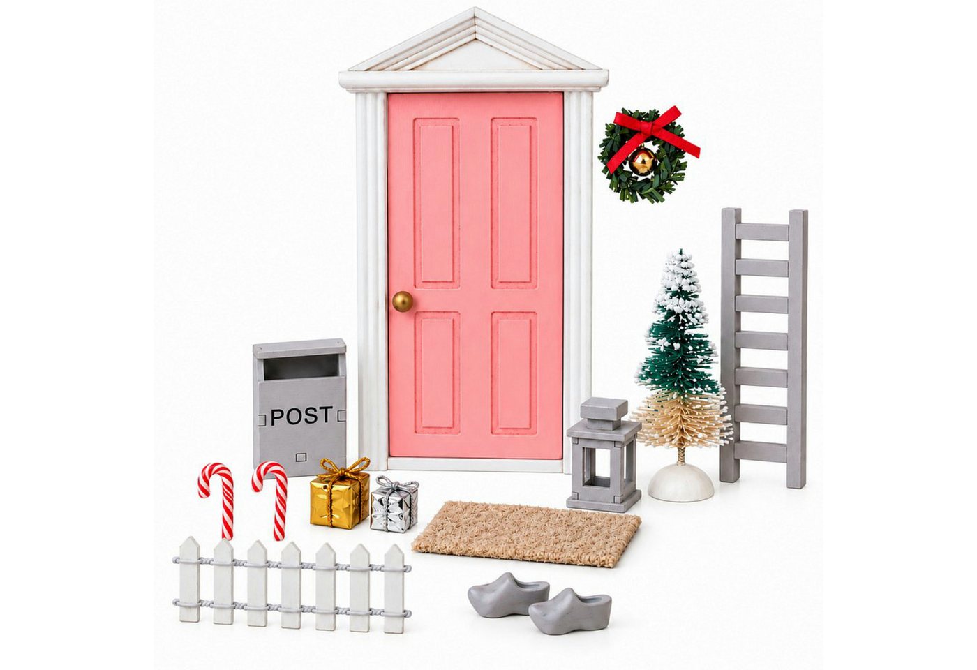 Haushalt International Wichteltür Weihnachtsdekoration Wichtel Set 16tlg (Stück, 16 St., Packung), Miniatur, Weihnachten, Dekoration Bild 5